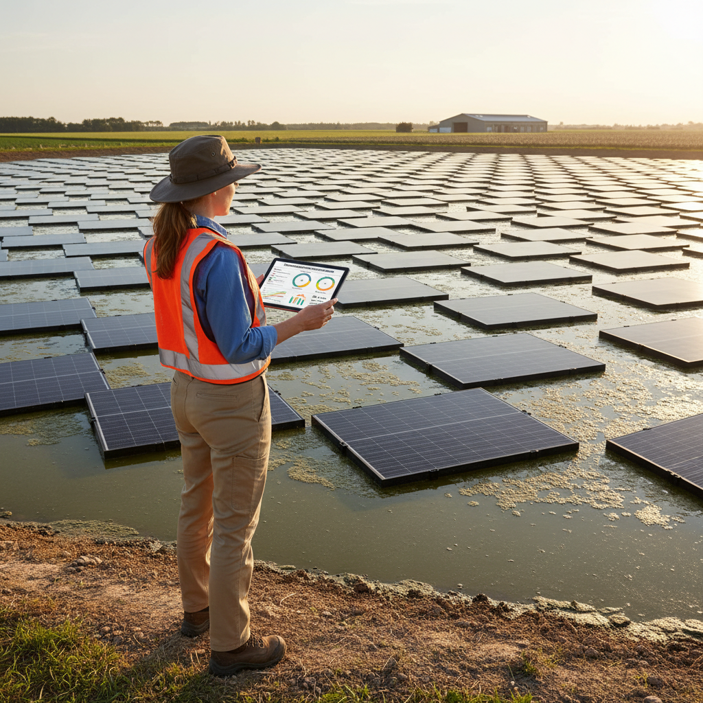 Imagen contexto — Fotovoltaica flotante en purines: la solución para granjas