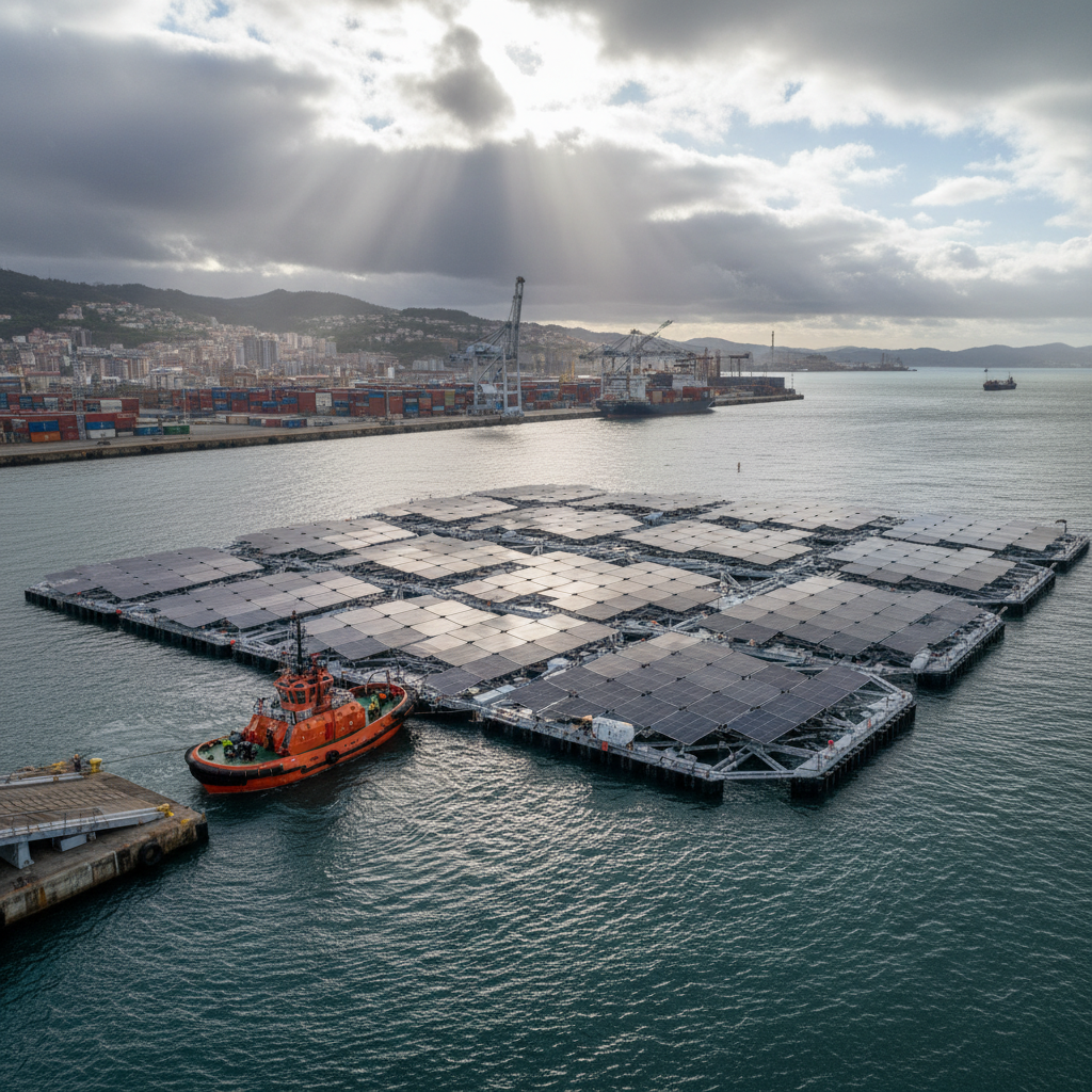 Plataforma fotovoltaica offshore en Vigo: el futuro solar